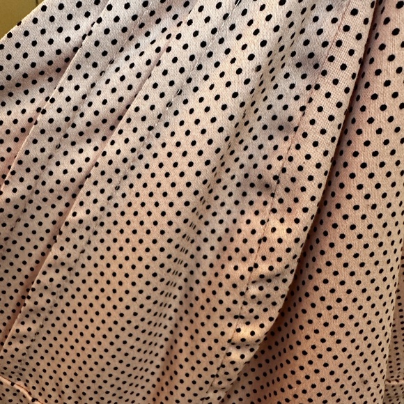 Torrid Black Pink Lace Polka Dot Retro Swing Dress Size 16 - Picture 8 of 12